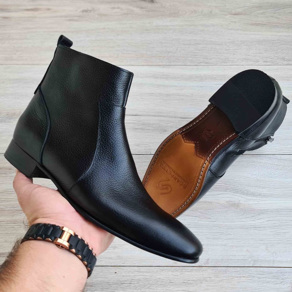 Men's Leather Chelsea Boots | Zip-Up | Handmade